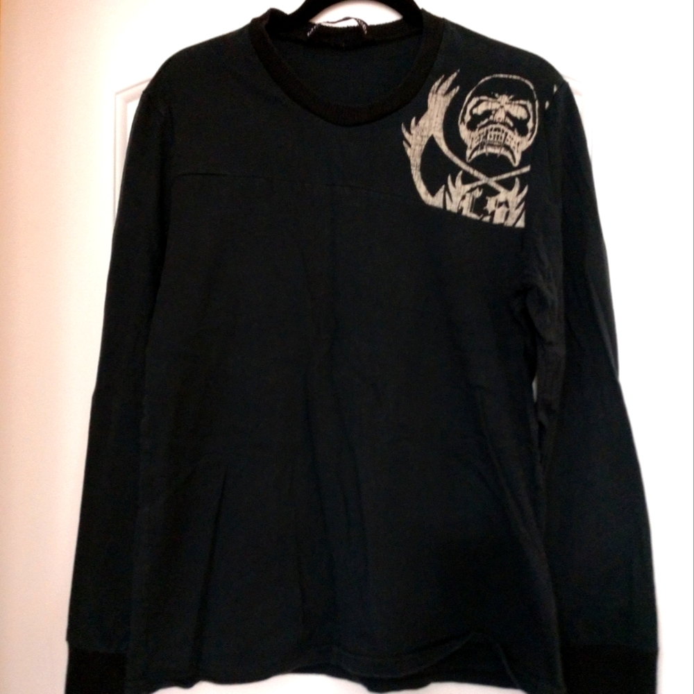 Men's vampire skull Lipservice long sleeve shirt